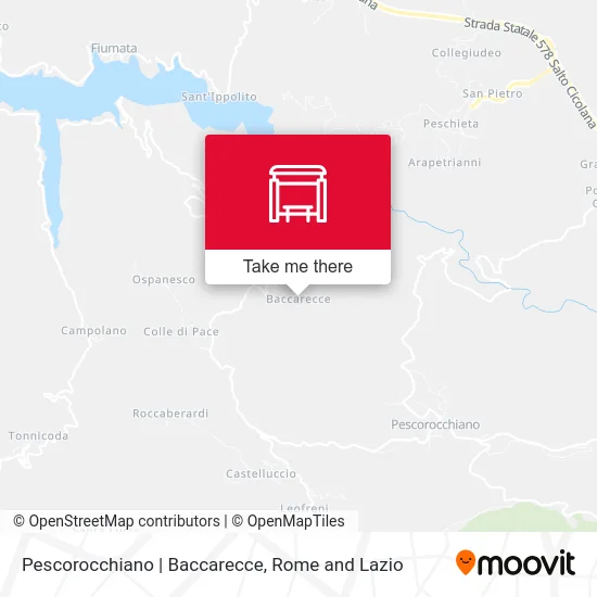 Pescorocchiano | Baccarecce map