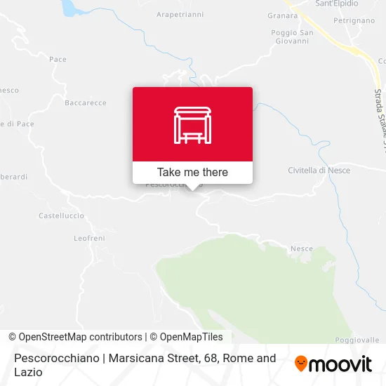 Pescorocchiano | Marsicana Street, 68 map