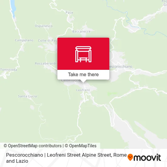 Pescorocchiano | Leofreni Street Alpine Street map