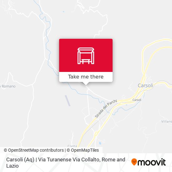 Carsoli (Aq) | Via Turanense Via Collalto map