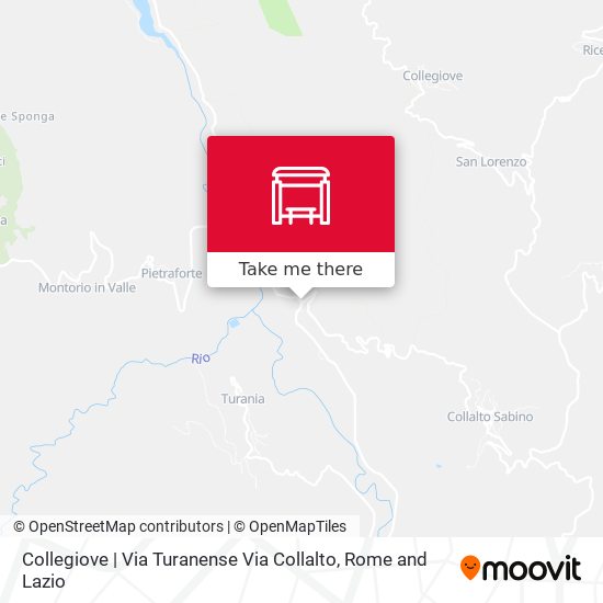 Collegiove | Via Turanense Via Collalto map