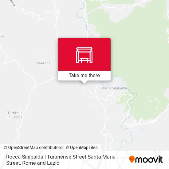 Rocca Sinibalda | Turanense Street Santa Maria Street map