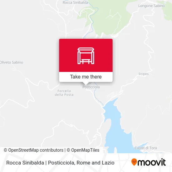 Rocca Sinibalda - Posticciola map