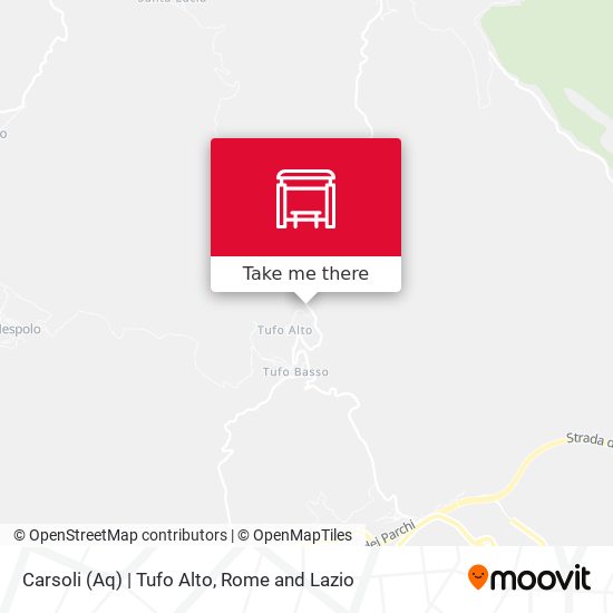 Carsoli (Aq) | Tufo Alto map