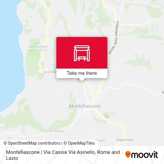 Montefiascone | Via Cassia Via Asinello map