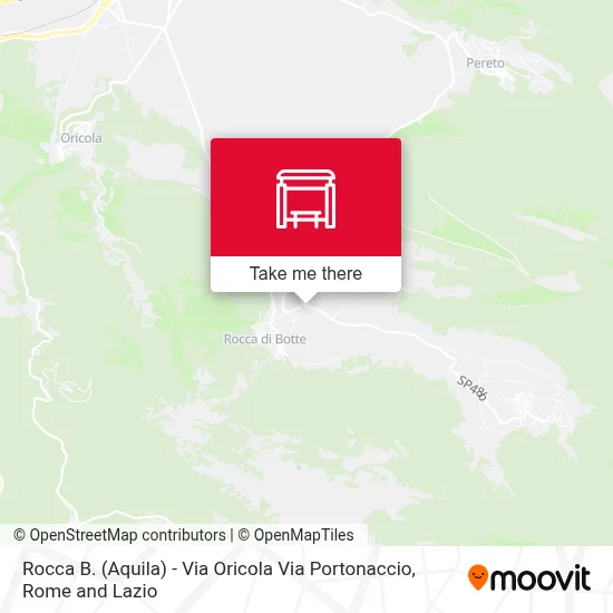 Rocca B. (Aquila) - Via Oricola Via Portonaccio map