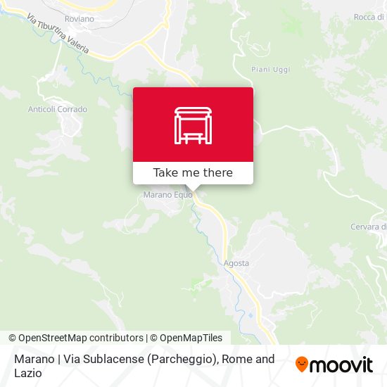 Marano | Via Sublacense (Parcheggio) map