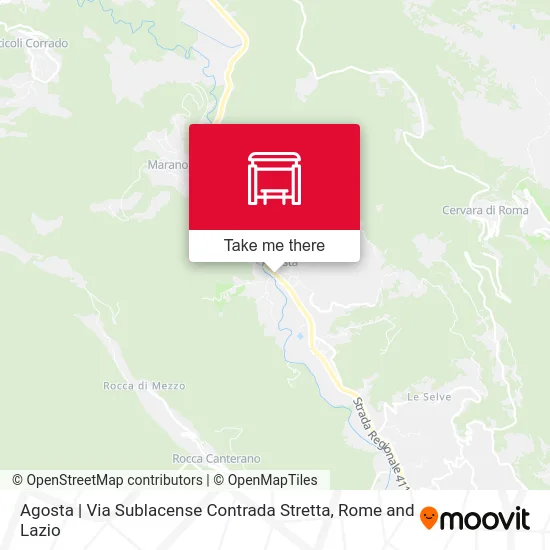 Agosta | Via Sublacense Contrada Stretta map