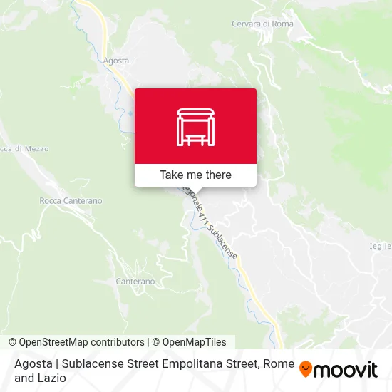 Agosta | Sublacense Street Empolitana Street map