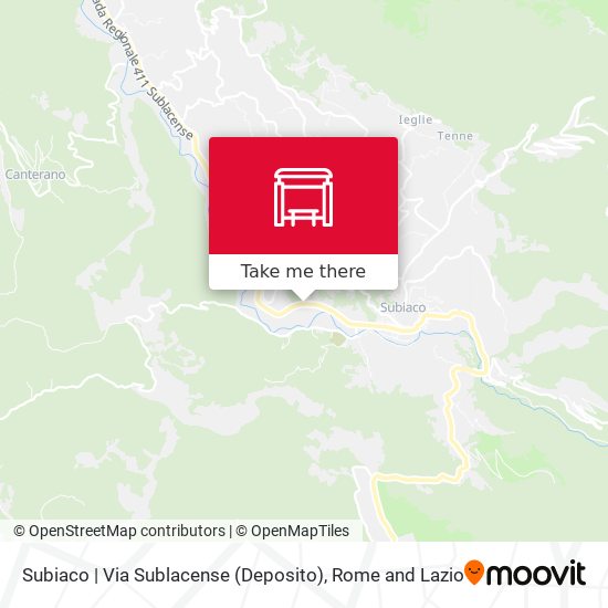 Subiaco | Via Sublacense (Deposito) map