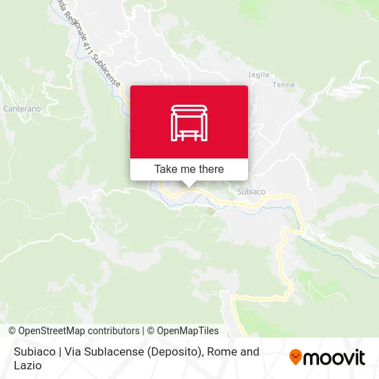 Subiaco | Via Sublacense (Deposito) map
