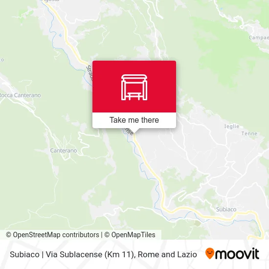 Subiaco | Sublacense Road (Km 11) map