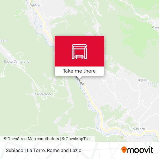 Subiaco | La Torre map