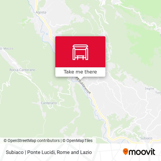 Subiaco | Ponte Lucidi map
