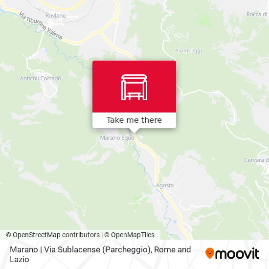 Marano | Via Sublacense (Parcheggio) map