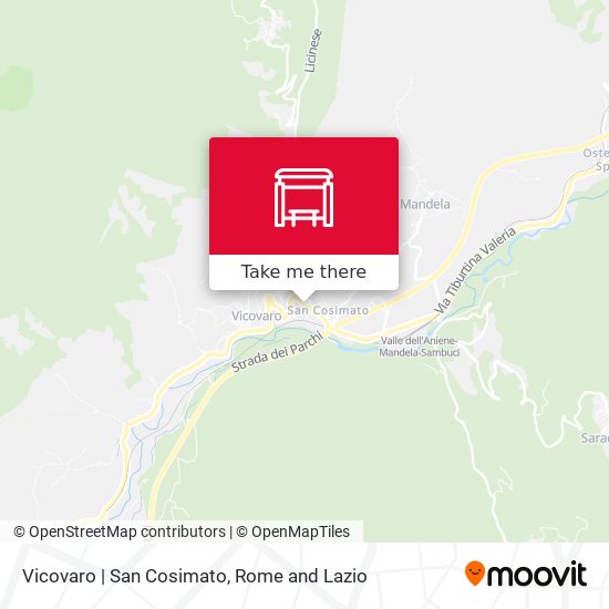 Vicovaro | San Cosimato map