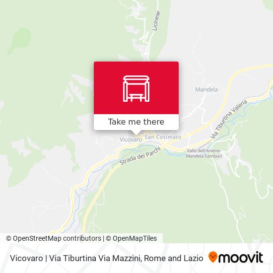 Vicovaro | Via Tiburtina Via Mazzini map