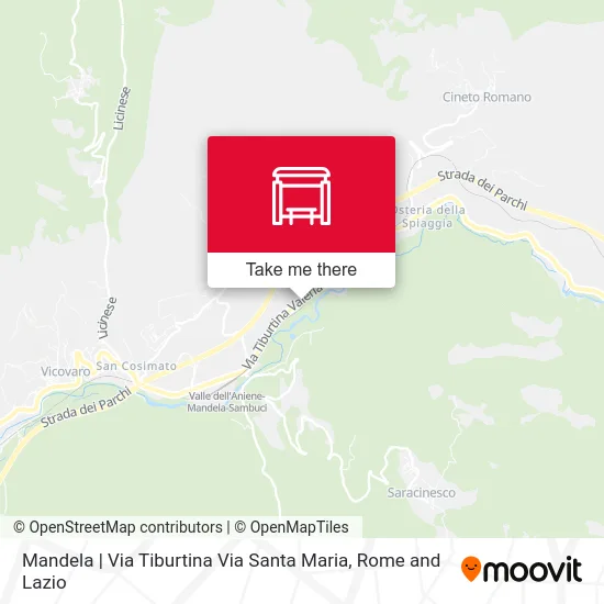 Mandela | Via Tiburtina Via Santa Maria map