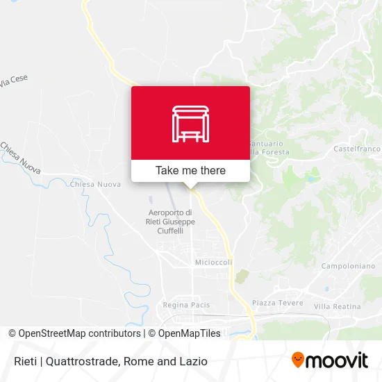 Rieti | Quattrostrade map