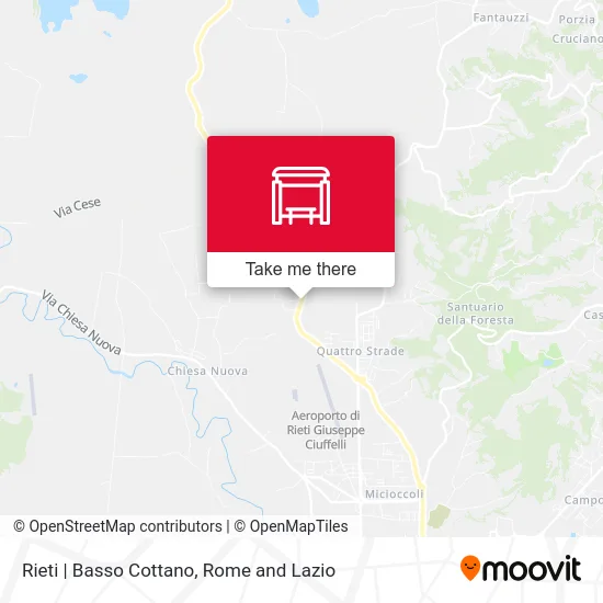 Rieti | Lower Cottano map