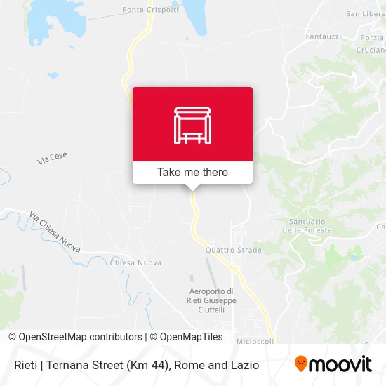 Rieti | Ternana Street (Km 44) map