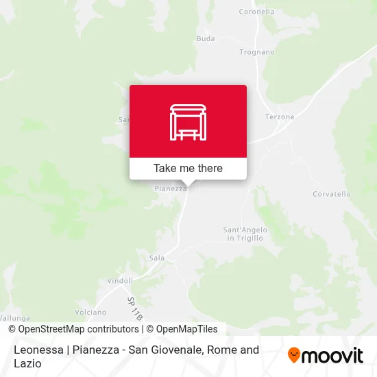 Leonessa | Pianezza - San Giovenale map
