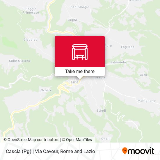 Cascia (Pg) | Via Cavour map