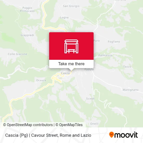 Cascia (Pg) | Cavour Street map