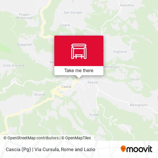 Cascia (Pg) | Via Cursula map