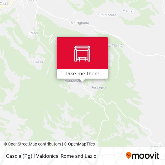 Cascia (Pg) | Valdonica map