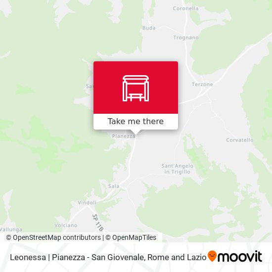 Leonessa | Pianezza - San Giovenale map