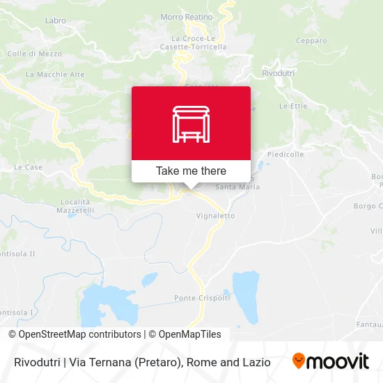 Rivodutri | Ternana Street (Pretaro) map