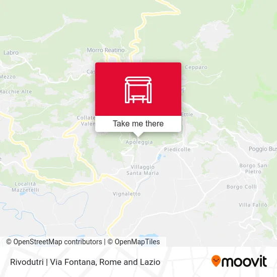 Rivodutri | Via Fontana map
