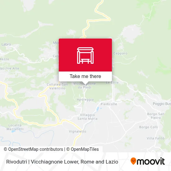 Rivodutri | Vicchiagnone Lower map