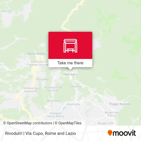 Rivodutri | Via Cupo map