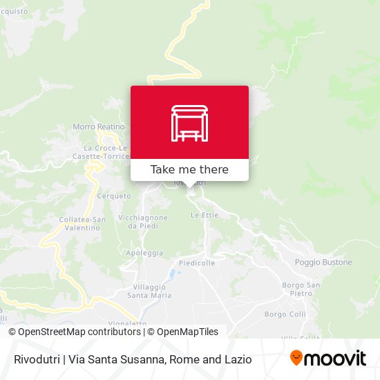 Rivodutri | Via Santa Susanna map
