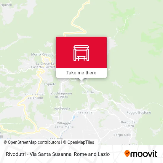 Rivodutri - Via Santa Susanna map