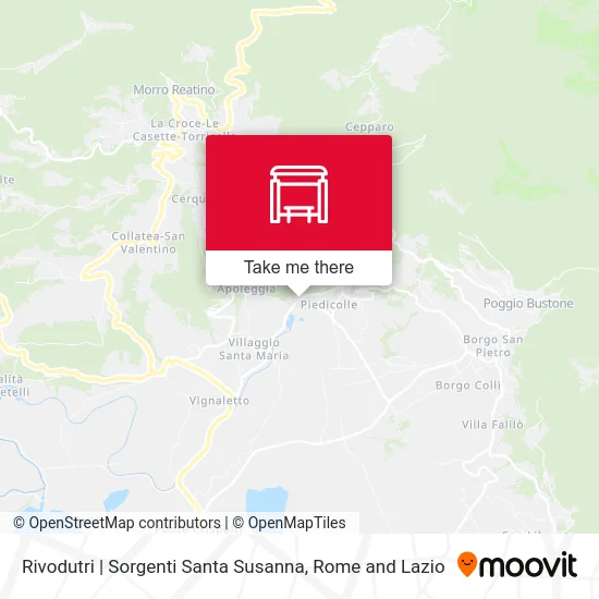 Rivodutri | Sorgenti Santa Susanna map