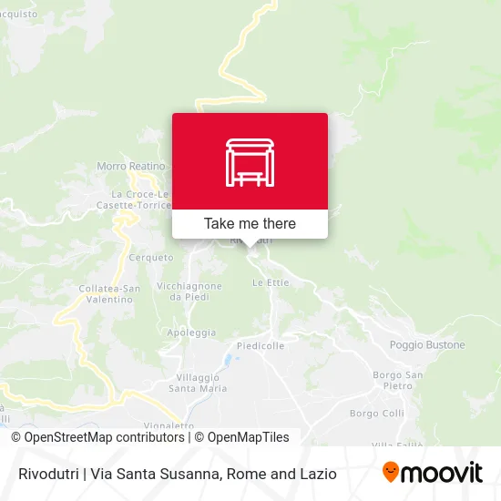Rivodutri - Via Santa Susanna map