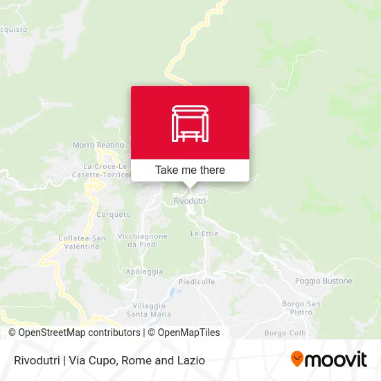 Rivodutri | Via Cupo map