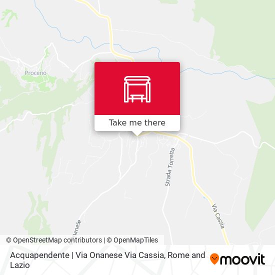 Acquapendente | Via Onanese Via Cassia map