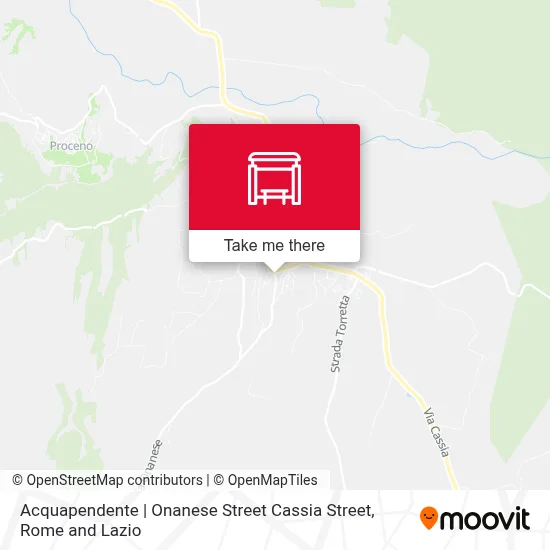 Acquapendente | Onanese Street Cassia Street map
