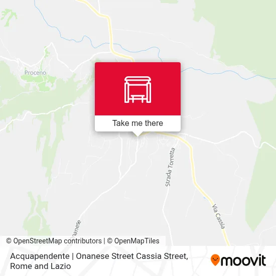 Acquapendente | Onanese Street Cassia Street map