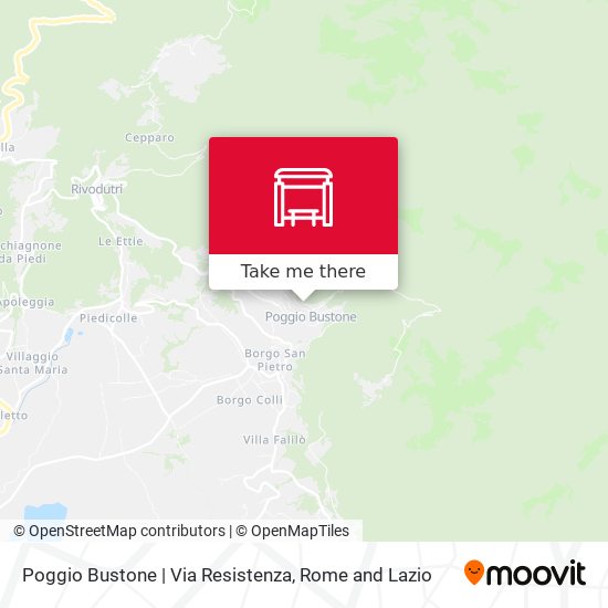 Poggio Bustone | Via Resistenza map
