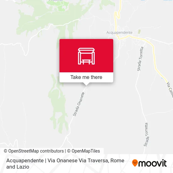 Acquapendente - Via Onanese Via Traversa map