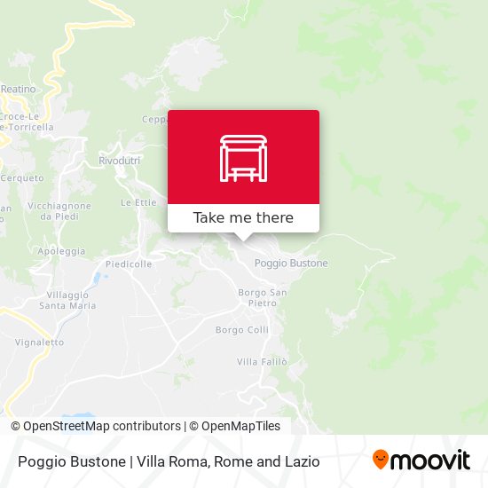 Poggio Bustone | Villa Roma map