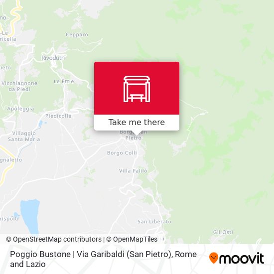 Poggio Bustone | Via Garibaldi (San Pietro) map