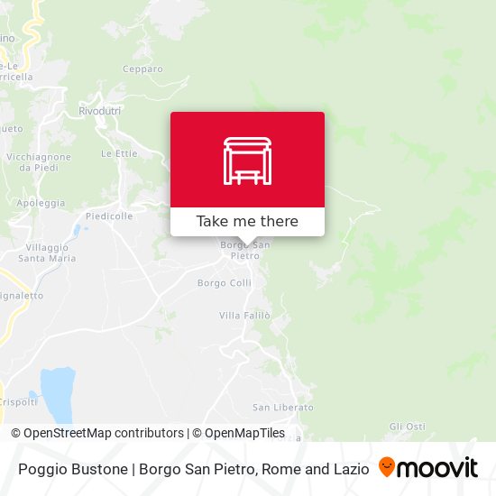 Poggio Bustone | Borgo San Pietro map