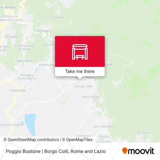 Poggio Bustone | Borgo Colli map