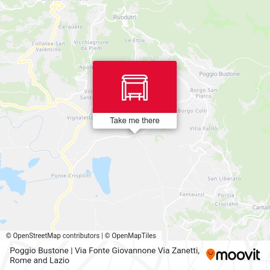 Poggio Bustone | Via Fonte Giovannone Via Zanetti map